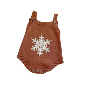 Brown Snowflake Romper